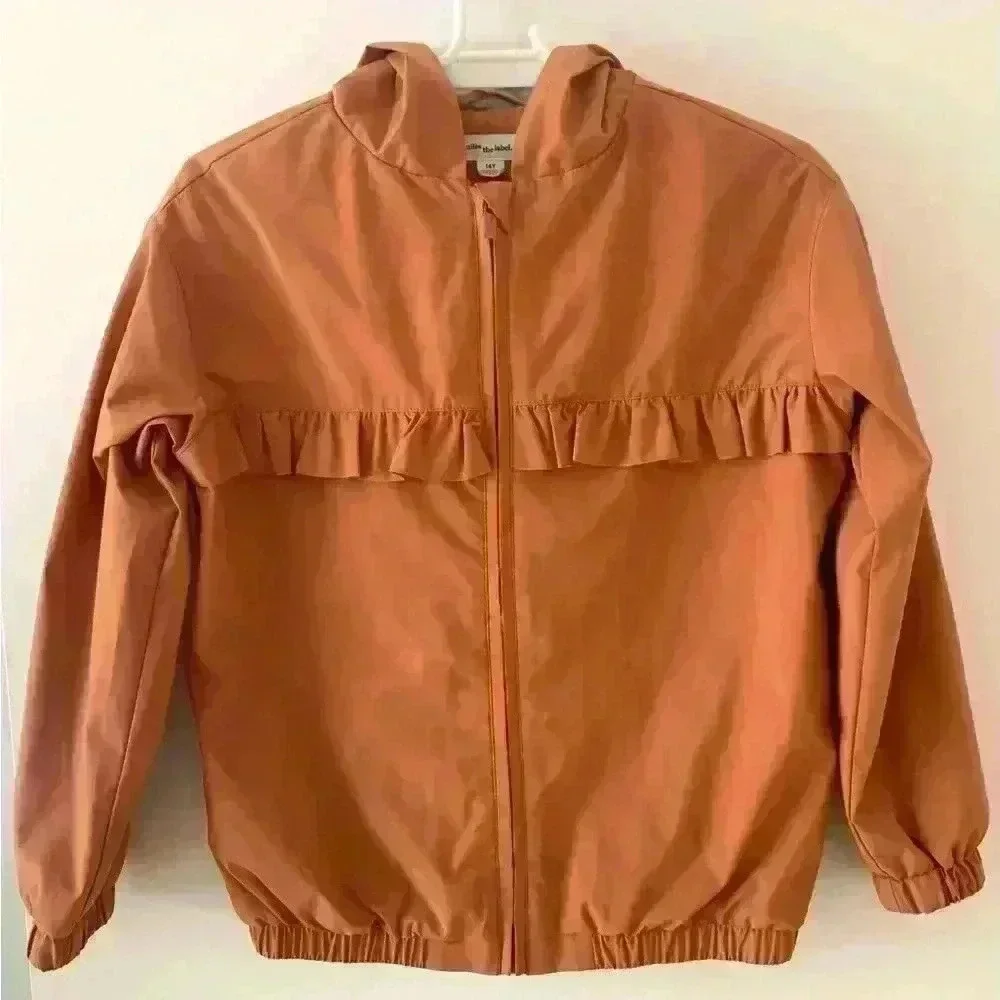 MILES THE LABEL Rusty  Ruffled Zip Up Jacket - Picture 2 of 7